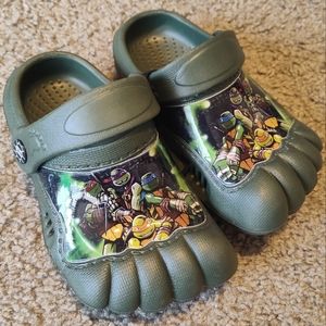 Slip On Clogs TMNT Dark Green with Strap Summer Spring Warm